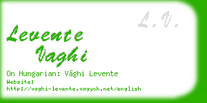 levente vaghi business card