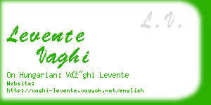 levente vaghi business card